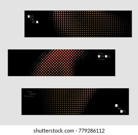 Minimal cover banner template. Geometric halftone gradient texture. Futuristic abstract modern pattern with halftone color effect creating digital art.