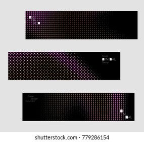 Minimal cover banner template. Geometric halftone gradient texture. Futuristic abstract modern pattern with halftone color effect creating digital art.