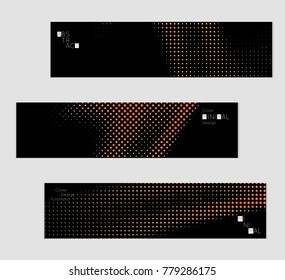 Minimal cover banner template. Geometric halftone gradient texture. Futuristic abstract modern pattern with halftone color effect creating digital art.