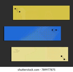 Minimal cover banner template. Geometric halftone gradient texture. Futuristic abstract modern pattern with halftone color effect creating digital art.