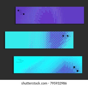 Minimal cover banner template. Geometric halftone gradient texture. Futuristic abstract modern pattern with halftone color effect creating digital art.