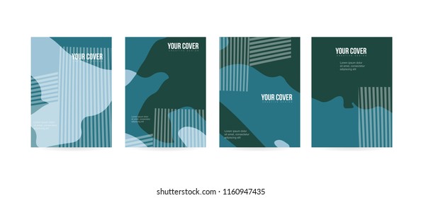 Minimal cover concept for brochure or card design. Simple and elegant with a modern look. Eps10 vector