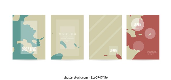Minimal cover concept for brochure or card design. Simple and elegant with a modern look. Eps10 vector