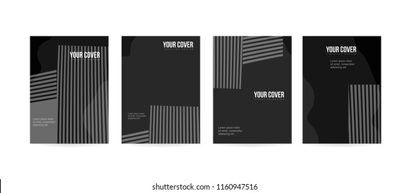 Minimal cover concept for brochure or card design. Simple and elegant with a modern look. Eps10 vector