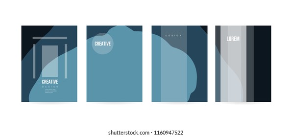 Minimal cover concept for brochure or card design. Simple and elegant with a modern look. Eps10 vector