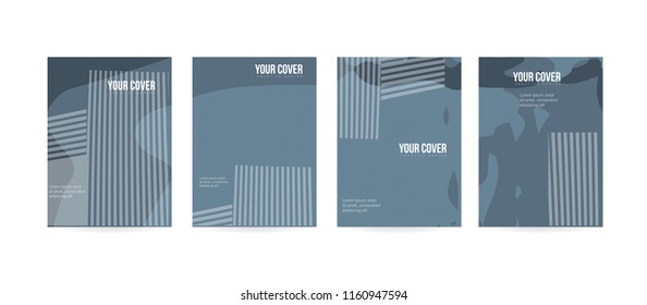 Minimal cover concept for brochure or card design. Simple and elegant with a modern look. Eps10 vector