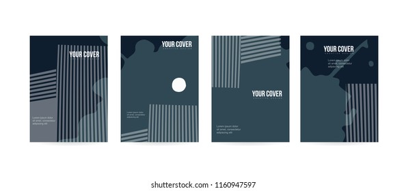 Minimal cover concept for brochure or card design. Simple and elegant with a modern look. Eps10 vector