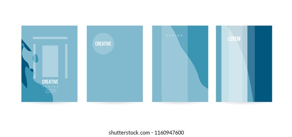 Minimal cover concept for brochure or card design. Simple and elegant with a modern look. Eps10 vector