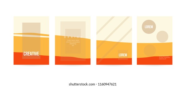Minimal cover concept for brochure or card design. Simple and elegant with a modern look. Eps10 vector
