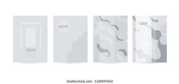Minimal cover concept for brochure or card design. Simple and elegant with a modern look. Eps10 vector