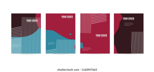 Minimal cover concept for brochure or card design. Simple and elegant with a modern look. Eps10 vector