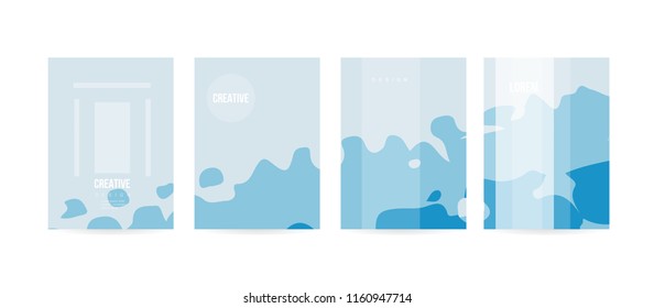 Minimal cover concept for brochure or card design. Simple and elegant with a modern look. Eps10 vector