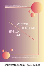 Minimal cover design. A4 .Eps 10 vector. Applicable for flyer , poster , banner etc.