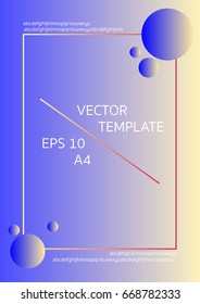 Minimal cover design. A4 .Eps 10 vector. Applicable for flyer , poster , banner etc.