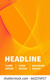 Minimal cover design. Abstract background. Template for flyer, banner, brochure geometric design. Gradient thin lines. Stock vector.
