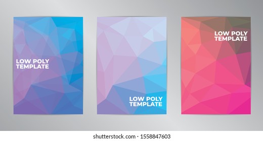 Minimal cover design background set A4 format.