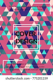 Minimal Cover Design. Background with  Minimal Triangle Shapes of Different colors. Template for Business Broshure,
Cover Book, Flyer, Page, Card. Cool Template for Your Design