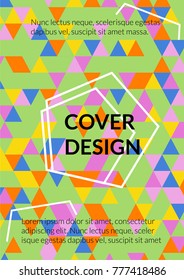 Minimal Cover Design. Background with  Minimal Triangle Shapes of Different colors Template for Business Broshure,
Cover Book, Magazine, Leaflet, Booklet Beautiful Template for Your Design