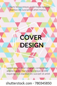 Minimal Cover Design. Background with  Minimal Triangle Shapes of Different colors Template for Business Broshure,
Cover Book, Magazine, Leaflet, Booklet Fresh Template for Your Design