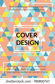 Minimal Cover Design. Background with  Minimal Triangle Shapes of Different colors Template for Business Broshure,
Cover Book, Magazine, Leaflet, Booklet Beautiful Template for Your Design