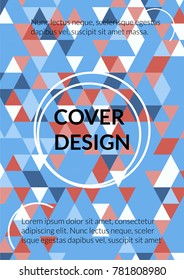 Minimal Cover Design. Background with  Minimal Triangle Shapes of Different colors. Template for Business Broshure,
Cover Book, Flyer, Page, Card. Cool Template for Your Design