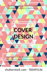 Minimal Cover Design. Background with Triangle Shapes of Different colors Template for Business Broshure,
Cover Book, Flyer, Page, Card. Cool Template for Your Design
