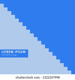 Minimal cover design. Blue color semi-toned, feature square patterns. Eps10 vector.