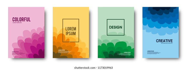 Minimal cover design. colorful geometric gradients background.