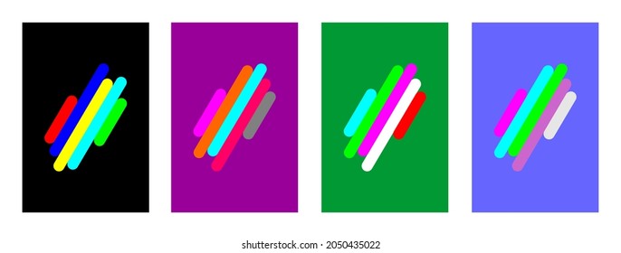 Minimal cover design. colorful halftones. Modern background template design for web