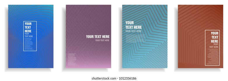 minimal cover design with dynamic colorful halftone gradient. vector template for presentation, brochure, magazine in a4 size