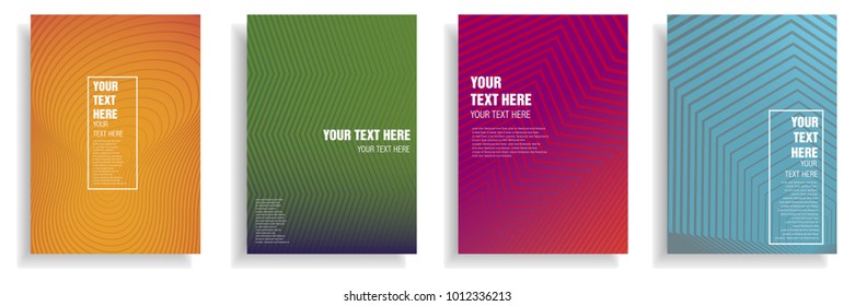 minimal cover design with dynamic colorful halftone gradient. vector template for presentation, brochure, magazine in a4 size