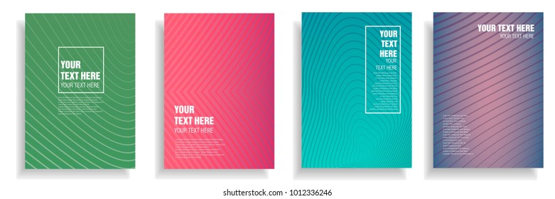 minimal cover design with dynamic colorful halftone gradient. vector template for presentation, brochure, magazine in a4 size