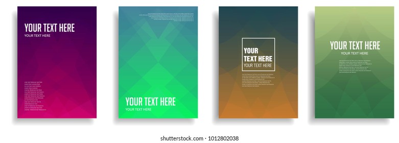 minimal cover design with dynamic colorful halftone gradient. vector template for presentation, magazine, leaflet in a4 size
