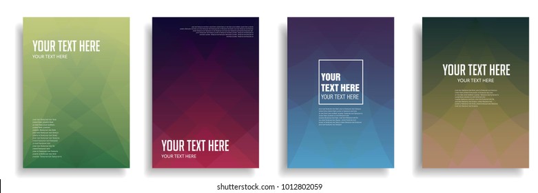 minimal cover design with dynamic colorful halftone gradient. vector template for presentation, magazine, leaflet in a4 size