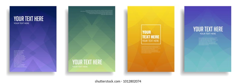minimal cover design with dynamic colorful halftone gradient. vector template for presentation, magazine, leaflet in a4 size