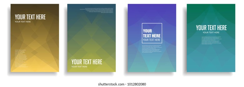 minimal cover design with dynamic colorful halftone gradient. vector template for presentation, magazine, leaflet in a4 size