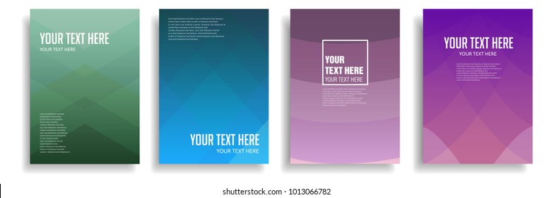minimal cover design with dynamic colorful halftone gradient. vector template for magazine, presentation, leaflet, brochure in a4 size