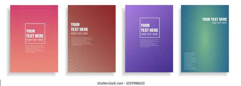 minimal cover design with dynamic colorful halftone gradient. vector template for presentation, brochure, magazine in a4 size