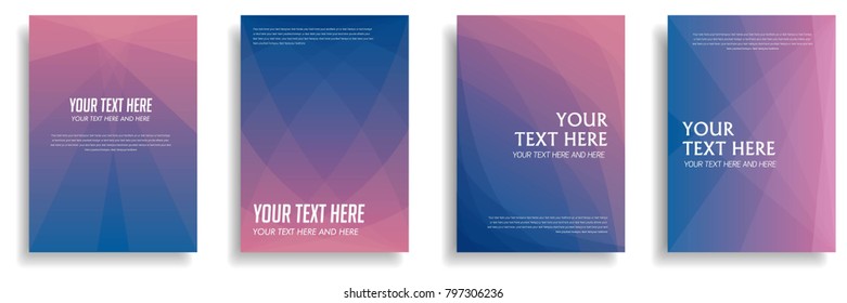 minimal cover design with dynamic colorful gradient halftone. vector template for magazine, brochure, poster, leaflet, banner, flyer in a4 size