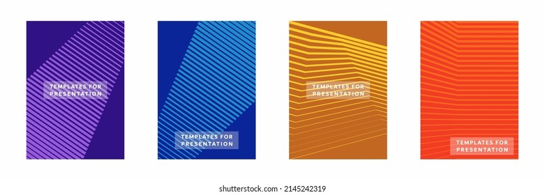 Minimal cover design. Future geometric pattern. Gradien color full
