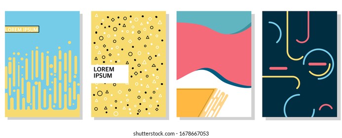 Minimal cover design geometric background vector