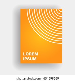 Minimal cover design. Geometric halftone gradient
