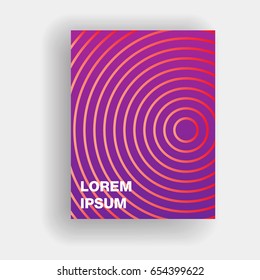Minimal cover design. Geometric halftone gradient