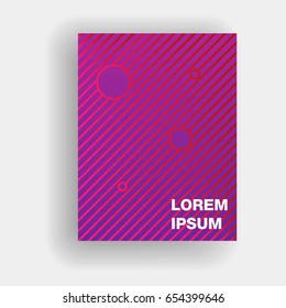 Minimal cover design. Geometric halftone gradient