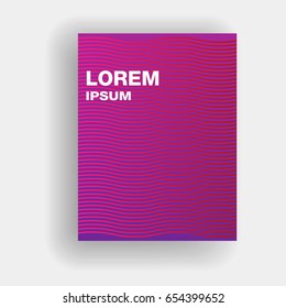 Minimal cover design. Geometric halftone gradient
