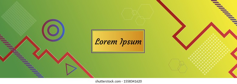 Minimal cover design with geometric shapes. Color gradient background. Creative template for design, cover, banner, poster, mobile app