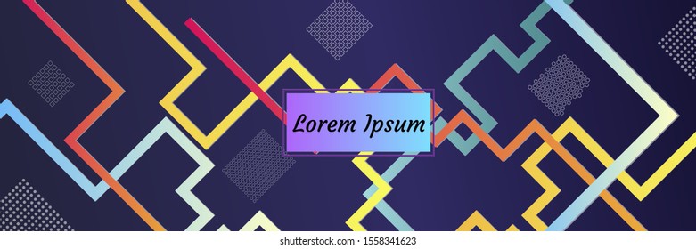 Minimal cover design with geometric shapes. Color gradient background. Creative template for design, cover, banner, poster, mobile app