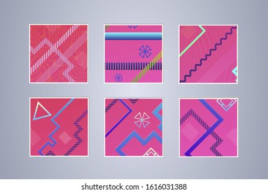 Minimal cover design with geometric shapes. Color gradient background. Creative template for design, cover, banner, poster, mobile app