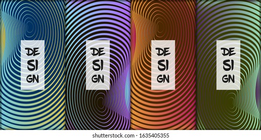 Minimal cover design with geometric shapes. Color gradient background. Creative template for design, cover, banner, poster, mobile app