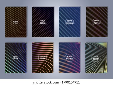 Minimal cover design with geometric shapes. Color gradient background. Creative template for design, cover, banner, poster, mobile app